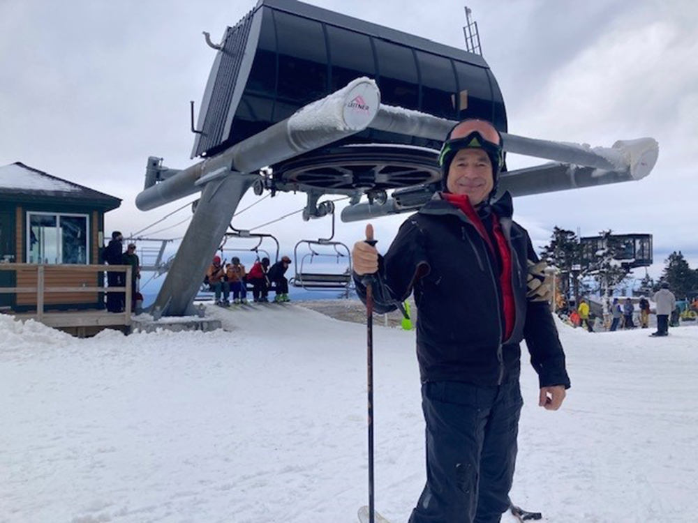 Louis May, MD is back on the ski slopes