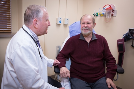 doctor chatting with patient